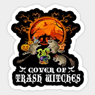 Coven Of Trash Witches Halloween Raccoon Costume Sticker